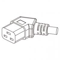 IEC 320 C19 AC电源线连接器 3 芯 弯式20A 250V