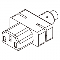 美规 (美标)IEC 320 C13 AC电源线连接器 3 芯直式 10A/13A 125V