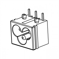 IEC 320 (C6) 梅花型(米老鼠头型) 家电用品AC公插座(Inlet)2.5A