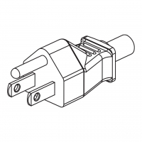 墨西哥3-Pin AC插头, 10A 125V