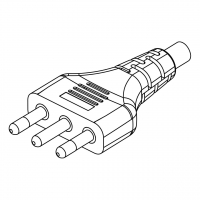 意大利3-Pin 直式 AC插头 16A 250V