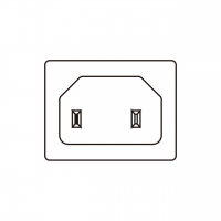 IEC 320 (C18) 家电用品AC 2-Pin公插座(Inlet) 10A 250V