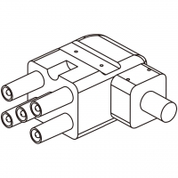 45A, 5-Pin 电池香蕉头插头 连接器 (弯头型式)