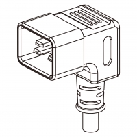 欧规 (欧标)IEC 320 Sheet I 插头AC电源线连接器 3 芯 弯式 16A 250V