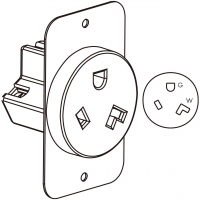 美规 (美标)Flush Mount 插座 NEMA 7-30R, 2 P 3芯接地 30A 277V