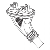 美规(美标)NEMA 5-15P 弯式双 AC插头2 P/ 3 芯接地 15A 125V