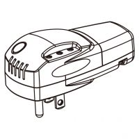 美规智能插头	(NEMA 5-15P)3芯直式 , 2 P, 3芯接地, 温控 10A