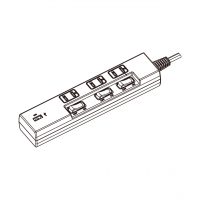 日本排插/插线板/ 拖线板/接线板 2 脚3 插位USB 充电 1 插位5V 1A (突波保护)