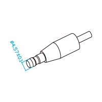 RV/卡车/拖车专用 1-Way DC 插头, OD 呎吋: OD ø4.57+-0.1mm