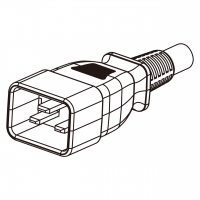 IEC 320 Sheet I AC电源线插头连接器 3 芯直式
