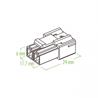 塑料连接器 24mm X 11.7mm X 6mm 2 Pin