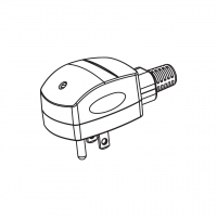 美规(美标)NEMA 5-15P 光暗控制弯式 AC插头2 P/ 3 芯接地 15A 125V