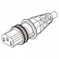 IEC 320 C13 AC电源线连接器 3 芯直式 10A 250V