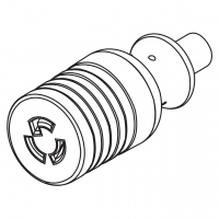 美规 (美标)AC电源线防松脱连接器 (L5-15R) 2 P 3 芯  接地, 15A 125V