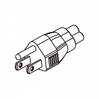 笔记本电脑专用AC转接头, 美规 (美标) 插头转IEC 320 C5连接器, 3转3-Pin, 2.5A 125V