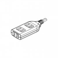 台湾排插/插线板/ 拖线板/接线板 2 脚 3插位防尘盖设计 15A 125V