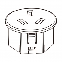 中国规三孔扁插脚 1位插座, CCC (10A), 10A 250V