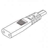 IEC 320 C1 AC电源线连接器 2 芯 0.2A/ 2A 250V, 0.2A 125V
