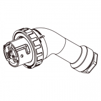 美规船舶用连接器(NEMA SS2-50R) 45 degree angle 4芯直式, 3 P, 4芯接地, 50A 125V/250V