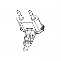 巴西2-Pin 弯式 AC插头2.5A 250V