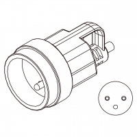 法国AC电源线连接器3 芯 10/16A 250V