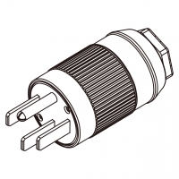 美规车用RV 插头(NEMA 14-50P) 4芯直式, 3 P, 4芯接地 50A 125V/250V