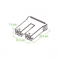 塑料连接器 28.8mm X 24.3mm X 7.4mm 2 Pin