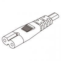 英规 (英标)IEC 320 C7 AC电源线连接器 2 芯直式2.5A 250V