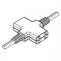 美规 (美标)(NEMA 1-15R)  二位带线排插 , 2 P, 2 芯  非接地连接器15A 125V