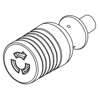 美规 (美标)AC电源线防松脱连接器 (L6-15R) 2 P 3 芯  接地,15A 250V