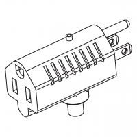 美规(美标)NEMA 5-15P/15R T 型 AC插头2 P/ 3 芯接地 15A 125V