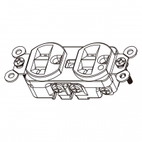 美规 (美标)NEMA 5-15R /20R 医疗插座(yoke), 2 P 3芯接地 20A 125V