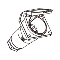 RV/卡车/拖车专用大电流, 6-Blade Pin, 1-圆 Pin, 拖车插座