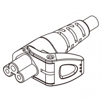 中国规IEC 320 C5 AC电源线连接器 3 芯直式 10A 250V