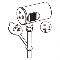 美规 (美标)AC电源线连接器3 芯 (NEMA 5-15R) 13A/15A 125V