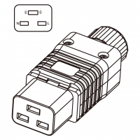 IEC 320 C19 连接器3芯  16A 国际标准/20A北美标准家用