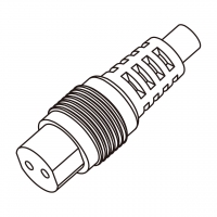 DC 直头型式 2-Pin 连接器, 2-Pin (1 OD 2.0, 1 OD 1.5), 雪白色(912-0222-A)