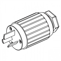 中国插头3芯直式, bladed grab 线型 . 线材 OD ø9.3mm.16A 250V