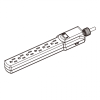 美规 (美标) OA排插/插线板/ 拖线板/接线板 NEMA 5-15R 3 脚 6 插位 USB 1 插位 充电 15A 125V