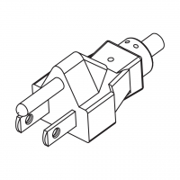 美规(美标)NEMA 5-15P 直式 AC插头2 P/ 3 芯接地 15A 125V