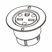 美规 (美标)NEMA 6-15R 插座, 2 P 3芯接地 15A 250V