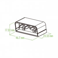 塑料连接器 23.33mm X 46.7mm X 17.03mm 3 Pin