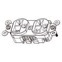 美规 (美标)NEMA 6-15R /20R 医疗插座(yoke), 2 P 3芯接地 20A 250V