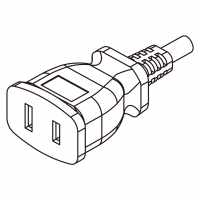 日本AC电源线连接器2 芯 3A-7A 125V, 7A-10A 125V, 10A-15A 125V