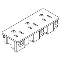 美规 (美标)NEMA 5-15R 3 位插座, 2 P 3芯接地 15A 125V