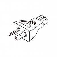 笔记本电脑专用AC转接头, 澳洲规转IEC 320 C7连接器, 2转2-Pin, 2.5A 250V