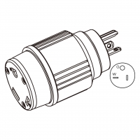 RV AC转接头, NEMA 5-20P转 TT-30R, 2 P 3芯接地, 3转3-Pin, 30A转20A 125V