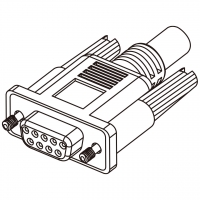 DC 直头型式 9-Pin 连接器