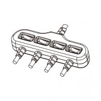 AC电线成型式固定接头(Strain Relief -SR) 1 出 4, SJT 16AWG*3C, 加开关