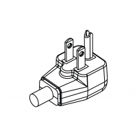 台湾/日本3-Pin 弯式 AC插头7A/11A/15A 125V